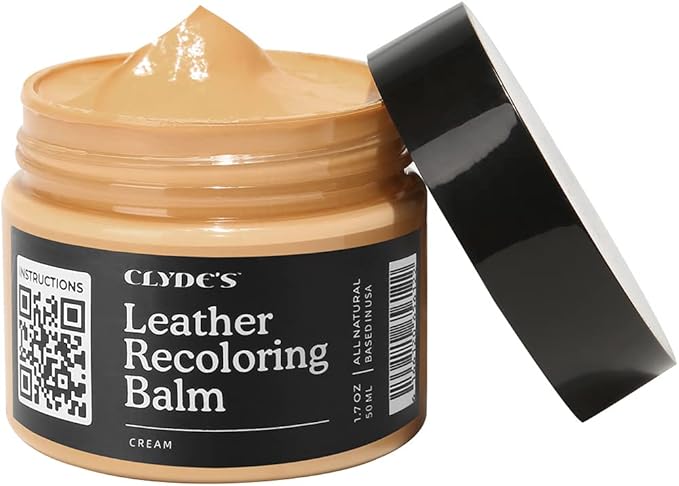 Clyde's™ Recoloring Balm | Non-Toxic Material Dye & Restorer for Furniture, Car Seats, & More | 23 Colors (Camel, 50ML)