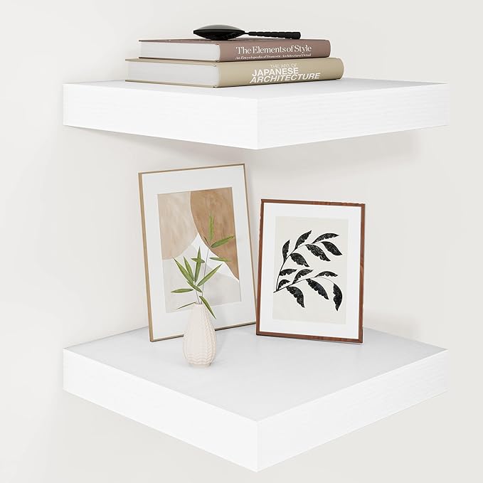 Vivelove 24/36/48/12 Inch Floating Shelves for Wall, 12 Deep Shelves for Room Wall Mounted, 2" Thick Floating Shelf for Livin