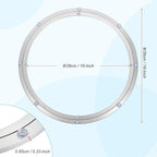 uxcell Aluminium Lazy Susan Turntable Bearing, 16 inch Round Rotating Bearing Turntable Base for Kitchen Dining Table（Base On