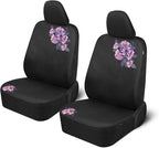 BDK Pink Butterfly & Flowers Car Seat Covers, Cute Car Accessories for Women Front Seat Covers for Car Fits Most Cars Trucks 