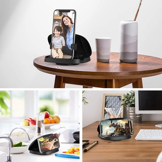 Cell Phone Holder for Car, Vertical Horizontal Car Phone Mount with 360° Rotate Dashboard Cradle Compatible iPhone Samsung Galaxy Android Smartphones, GPS Devices