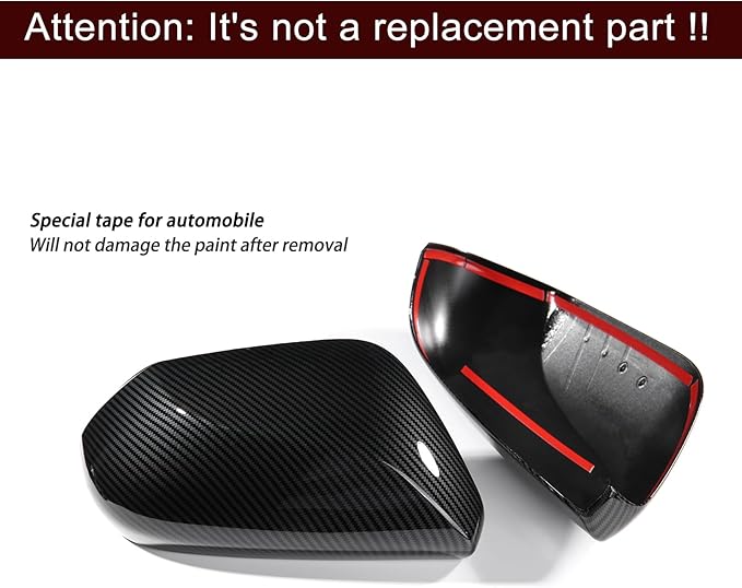 CKE Compatible with Toyota Camry 2026 2025 2024 2023 2022 2021 2020 2019 2018 Accessories Car Exterior Door Side Rearview Mirror Guard Cover Trim Caps -Carbon Fiber Style