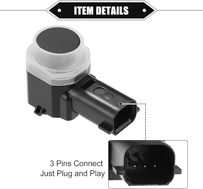 4 Pcs Reverse Parking Assist Sensor Compatible for Ford Explorer 2011-2015, for Ford Flex 2013-2019, Durable ABS Plastic Blac