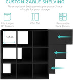 Best Choice Products 9-Cube Storage Organizer, 13.5in Shelf Opening, Bookcase, Display Shelf, Customizable w/ 3 Removable Bac