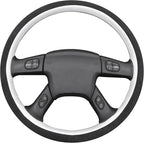 MEWANT Hand Stitch Steering Wheel Cover for Chevy Silverado 1500 2003 9002 Athsuede Embossed Faux Leather Steering Wrap