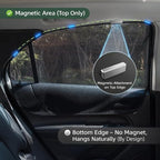 Aokway Magnetic Car Window Shades, Mesh Window Covers for Camping, UV Protection Car Curtains for Front & Rear Sunshade for car Window Baby, Universal Fit for Baby & Drivers (4Pcs)