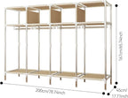 Portable Wardrobe Closet Durable and Easy to Assemble Heavy Duty Clothes Rack with Non-Woven Cover Fabric Best for Bedroom an