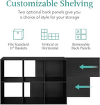 Best Choice Products 6-Cube Storage Organizer, 11in Shelf Opening, Bookcase, Display Shelf, Customizable w/ 3 Removable Back 