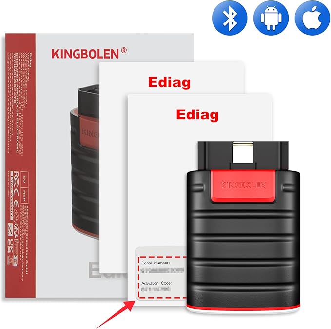 KINGBOLEN Ediag OBD2 Scanner Bluetooth, Bidirectional Scanner All System Diagnostic Tool for iOS & Android, Active Test,15+