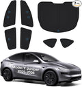 Wigoo 2026 Upgrade Tesla Model Y Juniper Side Window Sunshade [Ice-Crystal Cool, Suction No-Fall] Sun Block for Baby & Camping & Privacy Napping, 7PCS No Front Windshield for Model Y Juniper 2025-2026