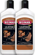 Weiman 3 in 1 Deep Leather Conditioner Cream (2 Pack) - Restores Leather Surfaces - Use on Leather Furniture, Car Seats, Shoe