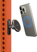 APPS2Car Magnetic Phone Holder for Gym, Alloy Base & Ball Joint, Attach to Metal Surfaces, Dual Magnetic Phone Mount for MagSafe iPhone 12-17 Series