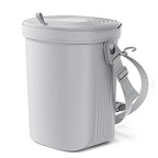 Trash Can for Car Garbage: Leakproof Silicone Car Waste Bin w/Lid for Drivers and Passengers; 2 Gallon Garbage Container for Vehicle, Sedan, SUV, Van, MPV & Truck (Gray)