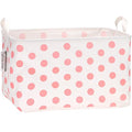 Sea Team Collapsible Canvas Fabric Storage Basket with Handles, Rectangle Waterproof Storage Bin, Box, Cube, Foldable Shelf B
