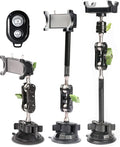leepiya Phone Mount for car, 360° Adjustable Dashboard Windshield Car Phone Holder Mount, Ultra-Durable Metal,car Mount for Camera vlogging, Car Phone Mount for iPhone Samsung All Smartphones