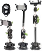 leepiya Phone Mount for car, 360° Adjustable Dashboard Windshield Car Phone Holder Mount, Ultra-Durable Metal,car Mount for Camera vlogging, Car Phone Mount for iPhone Samsung All Smartphones