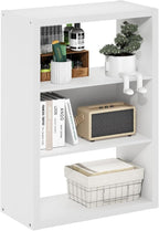 Furinno Viola Book Shelf, 3-Tier Bookshelf, Extra Thick Frame Bookcase with Open Shelf, Open Back Design, 11.3" x 23.2" x 35.