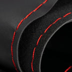 AUTOXBERT Sports Style Hand Sew Steering Wheel Cover Microfiber Leather Car Auto Steering Wheel Cover Stitch on Wrap for Cars