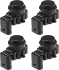 4 Pcs PDC Reverse Parking Assist Sensor Compatible for Dodge Durango 2018-2023 for Jeep Cherokee 2014-2018, Durable ABS Plastic Black Front Rear Bumper Parking Assist Sensor