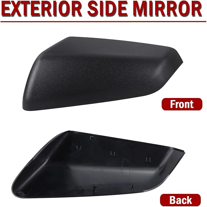 Left Driver Side Exterior Mirror Cap Cover Rearview Mirror Cover Trim Fit for 2018 2019 2020 2021 2022 2023 Chevrolet Equinox & GMC Terrain Replace 23406417 (Textured Black)