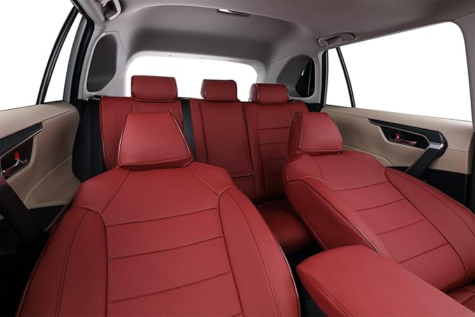 EKR Rav4 Seat Covers Custom Fit for Toyota Rav4 (Only Hybrid) 2019-2025 LE,XLE,XLE Premium,Limited,Woodland Edition, Leather 