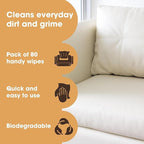 Furniture Clinic Leather Cleaning Wipes | 80 Count | 4-in-1 Clean, Nourish, Condition, & Restore Leather & Vinyl Furniture, H