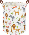 CLOCOR Kids Laundry Basket,Nursery Baby Hamper,Toy Storage Bin with handles for Boys and Girls,Safari Room Decor,Waterproof S
