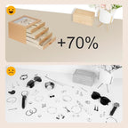 Jewelry Box with Glass Lid, 4-Layer Jewelry Organizer for Women Girls, PU Leather Display Case with 20-Grid Earring Tray & Mo