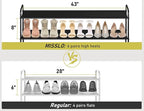 MISSLO 4 Tier Long Shoe Organizer for Closet Shoe Rack for Bedroom Closet Floor Shoe Shelf for Entryway Storage Stackable Wid