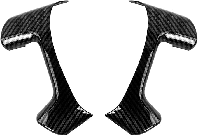 JeCar Steering Wheel Trim Covers Interior Accessories Compatible with Chevy Silverado/Tahoe/Suburban/Avalanche/GMC Yukon/GMC Sierra/Escalade 2007-2013 & Captiva 2012-2017, Black Carbon Fiber Finish