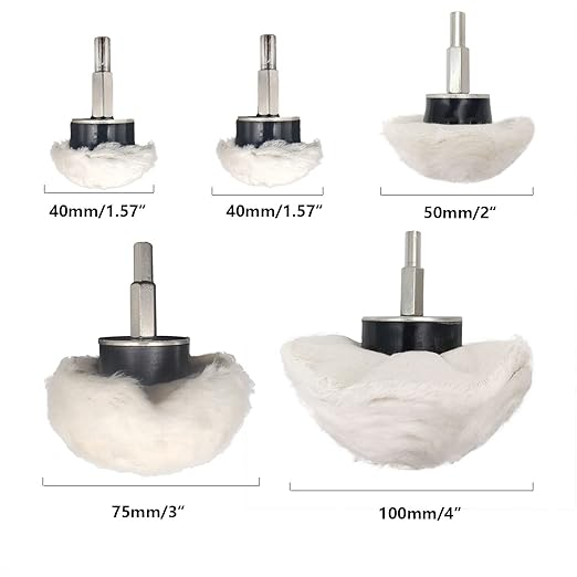 11 pcs Buffing Wheel for Drill, Buffing Pad Polishing Wheel Kits, Wheel Shaped Polishing Tool for Metal Aluminum, Stainless Steel, Chrome, Jewelry, Wood, Plastic, Ceramic, Glass, etc