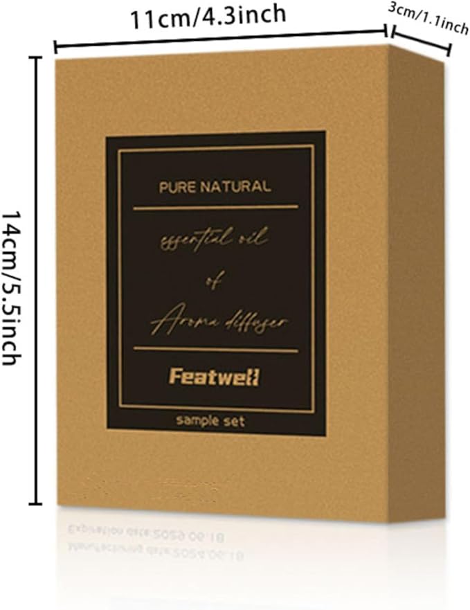 Featwell Car Air Freshener Essential Oil, 6 Bottles Essential Oils for Diffuser, Aromatherapy, Home Car Scented Oils 6x10ml