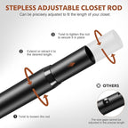 Closet Rods for Hanging Clothes, 17-56 Inch Stepless Adjustable Closet Rod, 1.3 Inch Heavy Duty Metal Clothes Hanging Rod, Ex