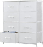 DUMOS Dresser for Bedroom with 8 Fabric Drawers, Tall Chest Organizer Units for Clothing, Closet, Kidsroom, Storage Tower wit