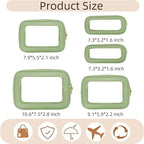5PCS Diaper Bag Organizer Pouch Set, Clear Organizer Bags, TSA Approved Toiletry Bag, Clear Waterproof Cosmetic Bags with Zip