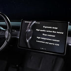 Carbon Fiber Steering Wheel Cover for Tesla Model 3 2017-2023 & Model Y 2020-2024, Anti-Slip Wear-Resistant High Temperature Resistant (Matte Black)