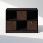 Furinno Cubic Closet Organizers and Storage, 6-Cube Closet Organizer with Bins, Open Shelf Storage, for Wardrobe, Bedroom, Li