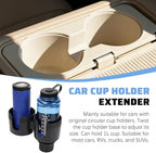 Car Double Cup Holder Expander, 2 in 1 Multifunctional Vehicle Cup Holder Adapter with Adjustable Base, Auto Drink Bottles Ex