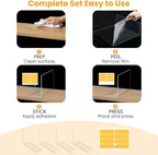 Purse Organizer for Closet Shelf Dividers - 10" Tall X 12" Deep Clear Acrylic Shelf Dividers for Closet Organization - Free-S