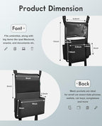 FLORICH Car Organizer Storage Between Seats, Premium Leather Car Mesh Organizer with Waterproof Cup Holder, Car Hanging Storage Bag Pocket Between Seats