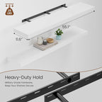 Heimlove 12 Inch Deep Floating Shelves, 55 x 12 inch Extra Long Floating Shelves for Wall Set of 2, Storage Shelf for Living 