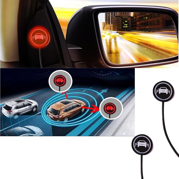MACHSWON Car Blind Spot Radar Detection System Warning Light, A Pair Of 5V Vehicle Blind Spot Monitoring Parallel Auxiliary L