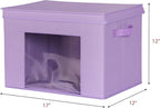 Univivi Foldable Fabric Storage Boxes Large Storage Bins with Lids [4-Pack] Collapsible Storage Cubes Organizer Containers Or