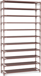 VILICK 11 Tiers Tall Wide Shoe Rack 55 Pairs Large Capacity Sturdy Durable Shoe Rack for Closet Metal Shoe Organizer Shelf wi