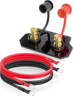 Battery Jump Post Kit, Heavy Duty Charging Post Battery Terminals Relocation Kit Fit for Slingshot S SL SLR Grand Touring 2015-Up, 6 Gauge Cable & Mounting Bracket & M10 Studs Silicone Cover