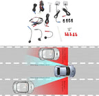 Tyenaza 12V Universal Blind Spot Detection Monitoring System Kit BSD Sensor Motorcycle BSD Blind Spot Detection System