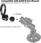 Magnetic Phone Holder Base for RAM Mounts, 1" (25mm) Ball Mount for Magsafe iPhone 17/16/15/14/13/12 Series, Compatible with RAM B Size Double Socket Arm