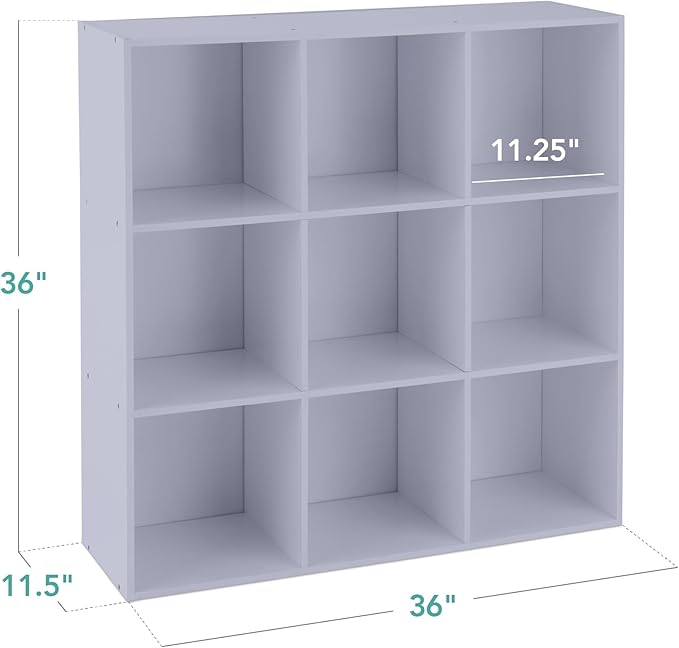 Best Choice Products Kids Bookcase 9-Cube Storage Organizer, 11in Shelf Opening, Bookshelf, Toy Storage, Customizable w/ 3 Re