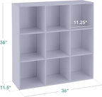 Best Choice Products Kids Bookcase 9-Cube Storage Organizer, 11in Shelf Opening, Bookshelf, Toy Storage, Customizable w/ 3 Re
