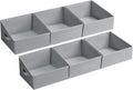 DIMJ Storage Bins for Closet, Trapezoid Storage Bins with Front Handle, Fabric Storage Baskets for Shelves, Line Closet Organ
